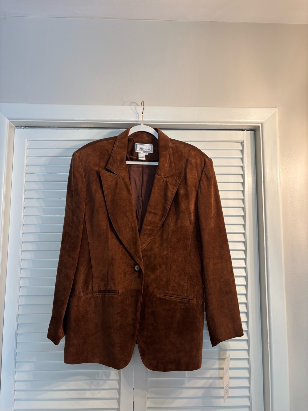 Vintage Brown Suede Blazer Jacket with original tags